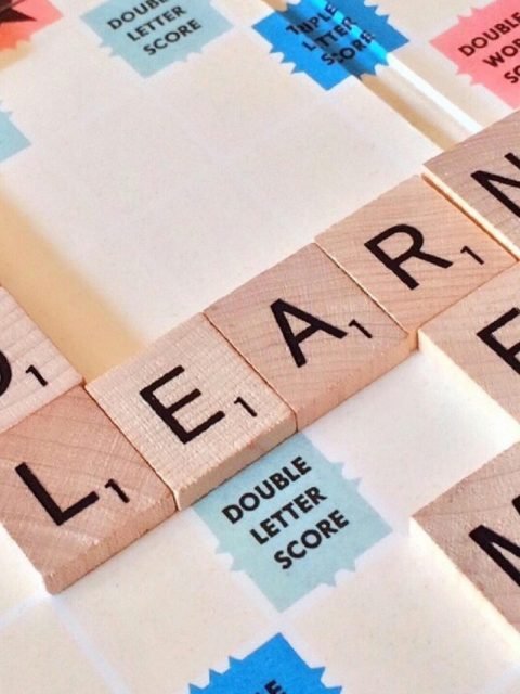 pexels-photo-256417-256417-2 Close-up of Scrabble tiles forming words related to education and school.